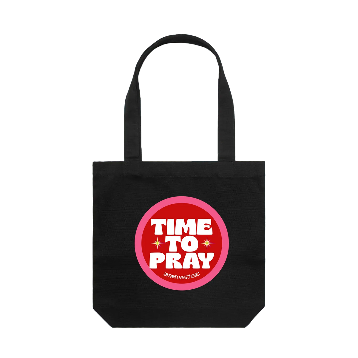 Black front flat lay